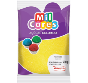 AÇÚCAR COLORIDO AMARELO MIL CORES
