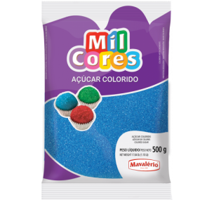 AÇÚCAR COLORIDO AZUL MIL CORES 