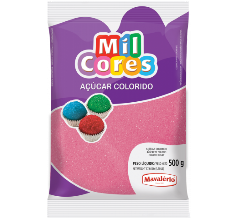 AÇÚCAR COLORIDO ROSA MIL CORES