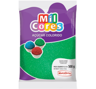 AÇÚCAR COLORIDO VERDE MIL CORES 