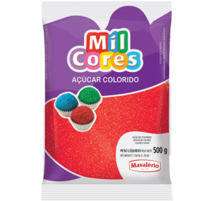 AÇÚCAR COLORIDO VERMELHO MIL CORES 