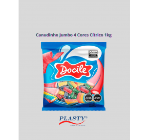 Canudinho Jumbo 4 Cores Cítrico 1kg 