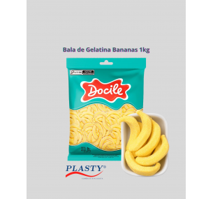 Bala de Gelatina Bananas 1kg 