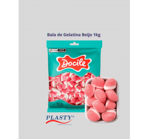 Bala de Gelatina Beijo 1kg 